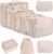 BAGAIL 8 Set Packing Cubes Luggage Packing Organizers for Travel Accessories-Cream