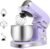 Stand Mixer, Kitchen in the box 3.2Qt Small Electric Food Mixer,6 Speeds Portable Lightweight Kitchen Mixer for Daily Use with Egg Whisk,Dough Hook,Flat Beater (Purple)