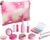 Pretend Makeup Kit for Girls, 11 Pcs Kids Cosmetic Pretend Play Beauty Make Up Set, Not Real Eye Shadow Blush Palette Lipstick wit Hand Bag, Pink