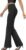 Womens Bootcut Dress Pants Business Casual Work Pants with Pockets High Waist Stretchy Trousers Pull On Office Slacks