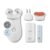NuFACE Trinity+ Microcurrent Facial Device, Wrinkle Reducer + Effective Lip & Eye Attachment – FDA Cleared Face Toning Device for Targeted Treatment + Microcurrent Gel Activator & Silk Creme