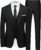 WULFUL Men’s Slim Fit Suit One Button 3-Piece Blazer Dress Business Wedding Party Jacket Vest & Pant