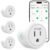 GHome Smart Plug, WiFi Smart Plugs Work with Alexa and Google Home, Smart Outlet Timer with APP Remote Control, 2.4GHz Wi-Fi Only, No Hub Required, ETL FCC Listed