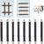 Adjustable Bed Sheet Straps Clips, Elastic Mattress Sheet Fasteners Holder and Suspenders, Grippers to Hold Sheet, Mattress, Sofa, Couch, Table Cloth, Ironing Board Cover, 8Pcs, Black