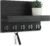 Lwenki Key Holder for Wall, Decorative Key and Mail Holder with Shelf Has Large Hooks for Bags, Coats, Umbrella – Paulownia Wood Key Hanger with Mounting Hardware (9.8”W x 6.7”H x 4.2”D)
