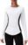 BMJL Womens Workout Tops Active Long Sleeve T Shirt Color Block Slimming Fall Shirts Gym Clothes Woman Blouses Outfits