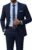 YND Men’s 2 Piece Suit with Tie, One Button Slim Fit Solid Jacket and Pants Set, Suits for Men Prom Party Wedding & Business