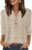 OFEEFAN Womens Tops 3/4 Sleeve Henley Shirts for Women Fall Fashion 2025 School Outfits for Teachers
