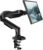 HUANUO FlowLift™ Single Monitor Mount, 13 to 32 Inch Monitor Arm, Adjustable Monitor Stand, Vesa Mount with Clamp and Grommet Base – Fits 4.4 to 19.8lbs LCD Computer Monitors