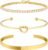 Zalcon Gold Bangle Cuff Knot Bracelet for Women Stack Non Tarnish Gold Plated Cubic Zirconia Tennis Bracelets Jewelry Set for Women Trendy