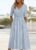 OSCORP Womens Maxi Dress V Neck Pleated Wrap Front Short Sleeve Casual Summer Dress with Pockets