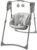 Graco Slim Spaces Compact Baby Swing, Space Saving Portable Bay Swing with Height Adjustable Legs & Soft Toys, Reign