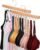 NECAMOCU 2 Pack Bra Hanger for Closet Organizer, Premium Wooden Tank Top Hangers with 36 Foldable Hooks, 360° Rotating Design, Space Saving Storage for Tank Tops, Bras, Scarves and More