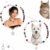 Handmade Matching Dog Collar & Owner Necklace Replaceable Pendant (Round Ball+Memory Vial) for Storing Pet Fur Gemstone Beaded Jewelry Set Dog Collar for Puppy, Large Cat Collar Set for Pet Lovers