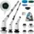 Electric Bathroom Cleaning Brush, Cordless Spin Scrubber Full Body Waterproof IPX7 with Adjustable Handle, 8 Replaceable Brush Heads for Bathtub/Kitchen/Window/Home -SD-CTB01
