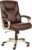 Amazon Basics Executive High Back Office Chair, Adjustable Height, Tilt, Swivel, Padded Armrests, Brown/Gold