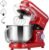 VIVOHOME Stand Mixer, 660W 10 Speed 6 Quart Tilt-Head Kitchen Electric Food Mixer with Beater, Dough Hook, Wire Whip and Egg Separator, Red