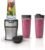 Ninja Nutri-Plus Personal Blender | Compact Push to Blend | Make Frozen Drinks, Smoothies, Sauces & More | With (3) 20 oz. To-Go Cups, (2) Spout-Lids & (1) Storage-Lid | 900 Peak Watt | Silver | BN301