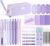 Four Candies Purple School Supplies, Gel Pens with Black Ink,Correction Tapes,Pastel Highlighters, Mechanical Pencils, Sticky Notes, Index Post for Bible Study Stationary College Essentials
