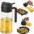 TrendPlain 16oz/470ml Glass Olive Oil Sprayer for Cooking – 2 in 1 Olive Oil Dispenser Bottle for Kitchen Gadgets and Air Fryer Accessories, Salad, BBQ – Black