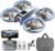 Drone with Camera – RC Quadcopter for Kids & Adults Beginners, with One Key Takeoff/Landing, Altitude Hold, Headless Mode, 3D Flip & Trajectory Flight, 3-Speed Mode, 2 Rechargeable Batteries & Carrying Case, Gray