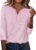 Zeagoo 3/4 Length Sleeve Womens Tops Casual Dressy Summer Blouses Buisness Work Spring Tee Shirts