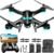 Drone with 1080P Camera for Beginners, Remote Control Quadcopter with Gestures Selfie, Altitude Hold, One Key Start, 3D Flips, 2 Batteries, Toy for Beginners, Black