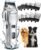 oneisall Dog Clippers for Grooming for Thick Heavy Coats/Low Noise Rechargeable Cordless Pet Shaver with Stainless Steel Blade/Waterproof Dog Shaver for Dogs Pets and Animals (Silver)