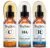TruSkin Face Serum Trio – Vitamin C, Retinol & Hyaluronic Acid Anti-Aging Serums for Face – AM, PM & All-Day Skincare Routine – Brightening, Smoothing & Hydrating Facial Serums, 1 fl oz Each