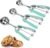 Cookie Scoop Set, 3Pcs Ice Cream Scoop, Cookie Scoops for Baking Set of 3, 18/8 Stainless Steel Cookie Scooper for Baking, Ice Cream Scooper with Trigger Release, Mint Soft Grip Cookie Dough Scoop