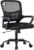 DUMOS Home Office Desk Chair – Ergonomic Mid Back with Lumbar Support & Rocking Mode, Height Adjustable with Fixed Armrest, for Conference, Computer, Meeting Room, 360° Swivel, Adults, Black