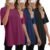 Huukeay 3 Pack Women’s Oversized Gym T Shirts Short Sleeve Side Split Crewneck Tops Casual Summer Workout Baggy Basic Tee