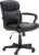 Amazon Basics Office Task Chair with Adjustable Height, 360° Swivel, Padded Armrests, Mid-Back, Rolling, 275 Pound Capacity, 24.2″D x 24″W x 34.8″H, Black Faux Leather