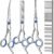 Professional 4 in 1 Dog & Cat Grooming Scissors Kit with Safety Round Tips,Sharp & Durable,Dog Shears for Grooming – Includes Straight, Curved, Thinning Scissors and Comb – Premium Pet Supplies