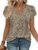 WIHOLL Womens Tops Dressy Casual Petal Sleeve Summer Spring Short Sleeve V Neck Shirts Work Business Vacation Clothes 2026