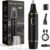 XOOMRSCP Nose Hair Trimmers for Men，Rechargeable Hair Trimmer 2 in 1 Painless Multifunctional Ear and Nose Hair Trimmer with IPX7 Waterproof Dual Edge Blades (Black)