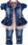 Peacolate Spring Autumn Little Girls Clothing Set 3pcs Long Sleeve T-Shirt Denim Jacket and Jeans