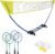 EastPoint Easy Setup Badminton Set – 5 ft Net, 4 Rackets, 2 Shuttlecocks – Quick Setup Net for Backyard Games – Steel Shaft Badminton Rackets for Family Games – Durable Shuttlecocks for Outdoor Sports