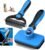 3PCS Self Cleaning Slicker Brush & Pet Grooming Rake & Flea Comb for Dogs, Cats and Horses | Double-Sided Dematting Comb & Skin Friendly Deshedding Grooming Tool | Premium Pet Supplies (Blue)