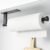 Paper Towel Holder Under Cabinet – Stainless Steel Paper Towel Holder Wall Mount, Self-Adhesive or Drilling, Matte Black Towel Rack for Kitchen Organization and Storage, Kitchen Paper Roll Holder