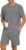 PrinStory Mens Pajamas Set Summer Pjs Sets Lightweight Short Sleeve Pajama Shorts Set Soft Sleepwear Loungewear with Pockets