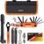 Bicycle Repair Bag With Tire Pump, Portable Tool Kit for Camping Travel – Bike Glueless Patches, Maintenance Essentials All in One Safety Kit