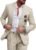 Linen Men Suit Set Casual Tuxedo 2 Piece Regular Fit Blazer One Button Solid Jacket and Pants for Prom Wedding Party