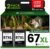 67XL Ink Cartridge Replacement for HP 67 XL Remanufactured for HP Ink 67 67XL for DeskJet 2755e 2700 2855e 2800 2752 2742e 4155e 4255e 4100 Envy 6055 6055e 6455e Printer 2-Pack Black