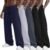 August Alley 5 Pack Men’s Baggy Sweatpants Straight Leg Open Bottom Joggers Elastic Drawstring with Pocket Athletic Pants