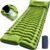FUN PAC Camping Sleeping Pad, Ultralight Camping Mat with Pillow, Built-in Foot Pump Inflatable Sleeping Pads Compact for Camping Backpacking Hiking Traveling Tent,Single,Green