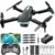 Drone with Camera 1080P HD, FPV Foldable Mini Drone for Beginners Kids Boys Girls, with 2 recharging Batteries, Carrying Case, One Key Start, Stable Hover, Trajectory Flight, Toys Gifts (Black)