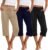 Huukeay 3 Pack Women’s Capri Sweatpants Drawstring Lounge Capris Wide Leg Cropped Pants with Pockets Workout Yoga Joggers