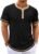 Makkrom Mens Henley Shirts Short Sleeve Casual Summer Basic T Shirts Button Vintage Lightweight Tee Tops