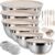Mixing Bowls with Airtight Lids Set, 20 PCS Kitchen Gadgets Set, 6 Stainless Steel Bowls,3 Grater Attachments,Non-Slip Silicone Bottoms,Great for Serving&Baking,Size 5, 4, 3.5, 2.1, 1.5, 1.1QT (Khaki)